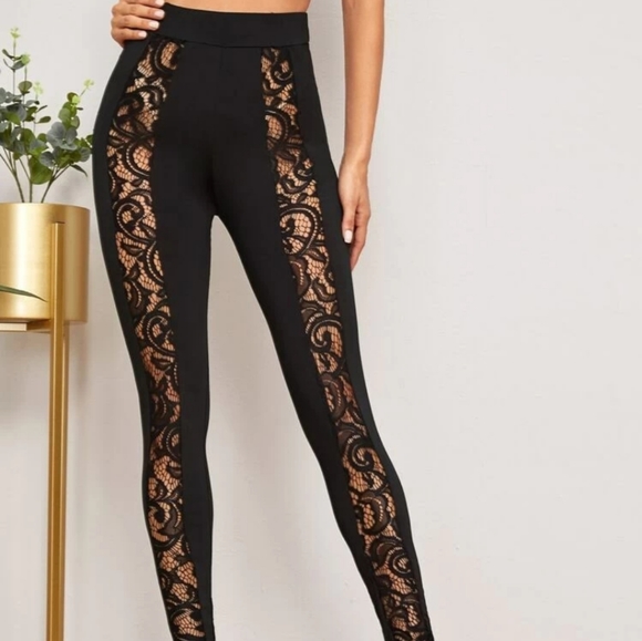 SHEIN Pants - *SOLD*Merc*Lace Detail Leggings